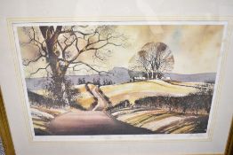 A selection of six mounted framed and glazed prints including a Sylvia Edwards Royal Party poster