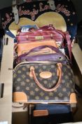Seven assorted ladies handbags