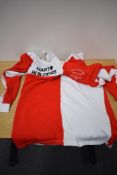 A Halbro Red & White 1993 South of Scotland Rugby Union V New Zealand Rugby Shirt, Hart Builders