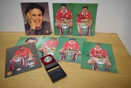 Manchester United Interest, eight colour photographs of players, Ryan Giggs x2, Gary Pallister,