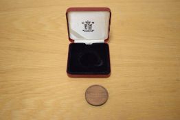 A Royal Mint 2005 Ashes Test Series Match Official Medallion, England V Australia 11th - 15th August