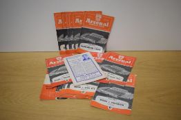 Arsenal Football Club Home Programmes 1950 V Burnley, 1956-57 V Newcastle, V Sheffield Wed, V