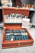 An Arthur Price of England canteen containing silver plated cutlery, w51cm