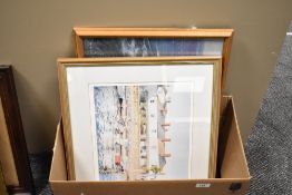 After John Gillo (British), watercolour print, 'Victoria Quay', limited edition no 287/350, signed