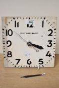 A Electrique Brillie clock face of square form, h24cm