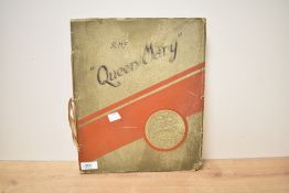 A R.M.S Queen Mary souvenir brochure, w33cm
