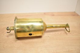 An antique Salter 25 brass mechanical meat jack, of typical design 33cm