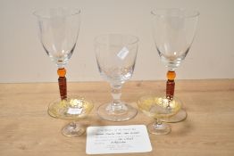 A N.R,Yates 800th. Anniversary crystal goblet decorated with Kendal market scene and date for 1189-