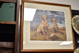 After John Trickett (British) 'Golden Retrievers', Limited edition No 71/850, signed bottom right,