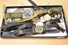 An assortment of wristwatches, including Patek Philippe, Raymond Weil, Montine, Citizen
