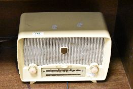 A 20th century Ultra radio having channels for London, Scotland and the Midlands, w31cm