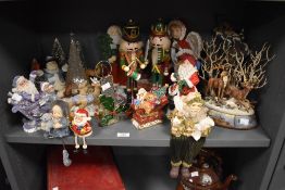 A pair of Christmas soldier nutcrackers, h30cm, sold together with various other Christmas