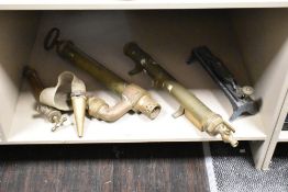 An early 20th century J.Casartelli & Son Vacuum Gauge, No 2210, h54cm, sold together with two