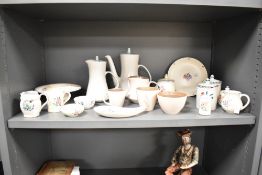 A quantity of Poole pottery, to include tea pot, coffee pot, cream jug, plates ect, (20)