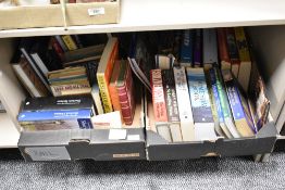 Two boxes containing various books, to include Sherlock Holmes, Collins Whisky of Scotland, The