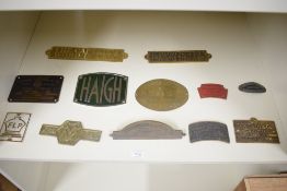 Brass Machine/Engine Plates, The British Thomson Houston Co Ltd Steam Turbine, Haigh, Wilson & Co