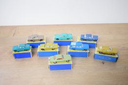 Eight 1965-1968 Matchbox Die-casts, No 25 Ford Cortina beige with white interior No 31 Lincoln