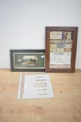 Railway Ephemera, Broughton in Furness Railway Station colour postcard, framed and glazed, Furness