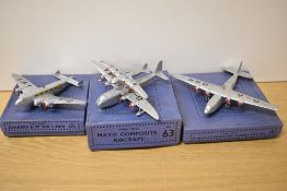 Three Dinky die-casts, 62N Junkers Ju 90 Air Liner, missing one propeller, 62P Armstrong Whitworth