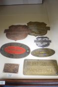 Brass or Cast Machine/Engine Plates, The Cyclone Fan Mathew & Yates Manchester, William Grosland