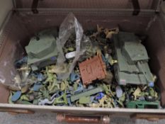 Plastic Military Figures and Vehicles, Airfix and similar, some boxed, 100's