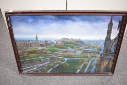 Possibly Carl Henderson GRA, British 20th Century, Oil on Board, Waverley Station, Edinburgh ,