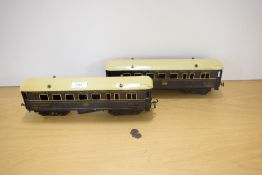 Hornby 0 Gauge and Tin Plate French Railway Carriages, Dining Car and Sleeping Car (2)