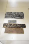 World Brass or Cast Machine/Engine Plates, John M Henderson & Co Ltd Engineers Aberdeen Scotland,