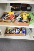 Vintage Lego, many pieces and part built models, Instruction Booklets 222, 8888, 8845 etc, mainly