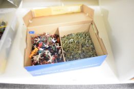 Plastic Figures and Animals, small scale Military Cowboys, Indians and Horses
