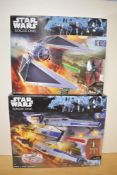 Hasbro Disney Star Wars Rogue One, B7105 Tie Striker and B7101 Rebel U-Wing Fighter, both boxed