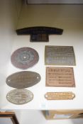 Brass or Cast Machine/Engine Plates, Hartley & Sugden Ltd Halifax, J Blakeborough & Sons Brighouse