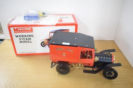 A Mamod Limited Edition PO1 Post Office Van with number plate PAT 72 and accessory pack, boxed, 72/