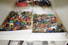 Plastic and Lead Figures, Timpo Knights on Horseback, Britains Western, Crescent Toy Military,