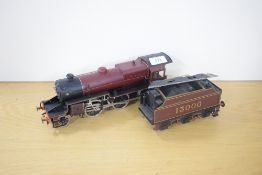 A Bachmann Brassworks 0 Gauge LMS 2-6-0 Loco & Tender, 13000 in traditional burgundy livery,