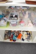 Hand Made Soft Toys and Dolls including many Mice along with Dolls House Furniture and Dolls, stands
