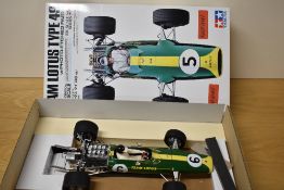 Tamiya 1:12 scale plastic model, Team Lotus Type 49 with racing number 6, made up in original box