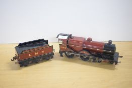 Bassett-Lowke Electric three rail 0 gauge LMS 4-4-0 Loco & Tender 1190, in traditional livery