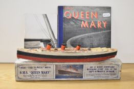 Queen Mary Interest, Chad Valley take to pieces model, RMS Queen Mary in original card box with both