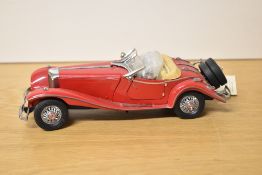 Two Franklin Mint Die-casts, 1983 1:24 scale 1935 Mercedes Benz 500K Special Roadster with tag,