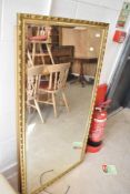 Two gilt frame wall mirrors, approx. 127 x 67 and 120 x 67cm