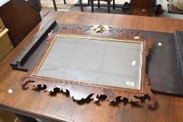A 19th Century Chippendale style wall mirror having gilt bird decoration, approx. 70 x 60cm