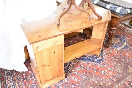 A modern yellow pine corner desk