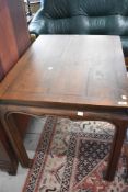 An Oriental hardwood breakfast/side table, approx. 90 x 70cm