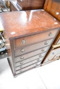 A reproduction Regency mahogany narrow chest of six drawers, height approx. 87cm