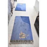 A modern Chinese rug, musical theme, 'Kantate Fun' , each approx. 143 x 72cm