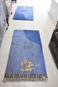 A modern Chinese rug, musical theme, 'Kantate Fun' , each approx. 143 x 72cm