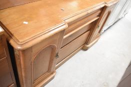 A Victorian stripped sideboard, width approx. 148cm