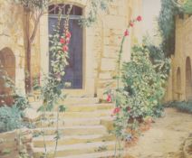 After Veronica Charlesworth (20th/21st century) limited edition print 'Hollyhocks' signed,