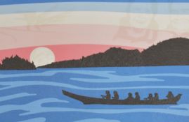 After Roy Henry Vickers (Canadian b.1946) colour poster print 'The Homecoming' for the Qatuwas